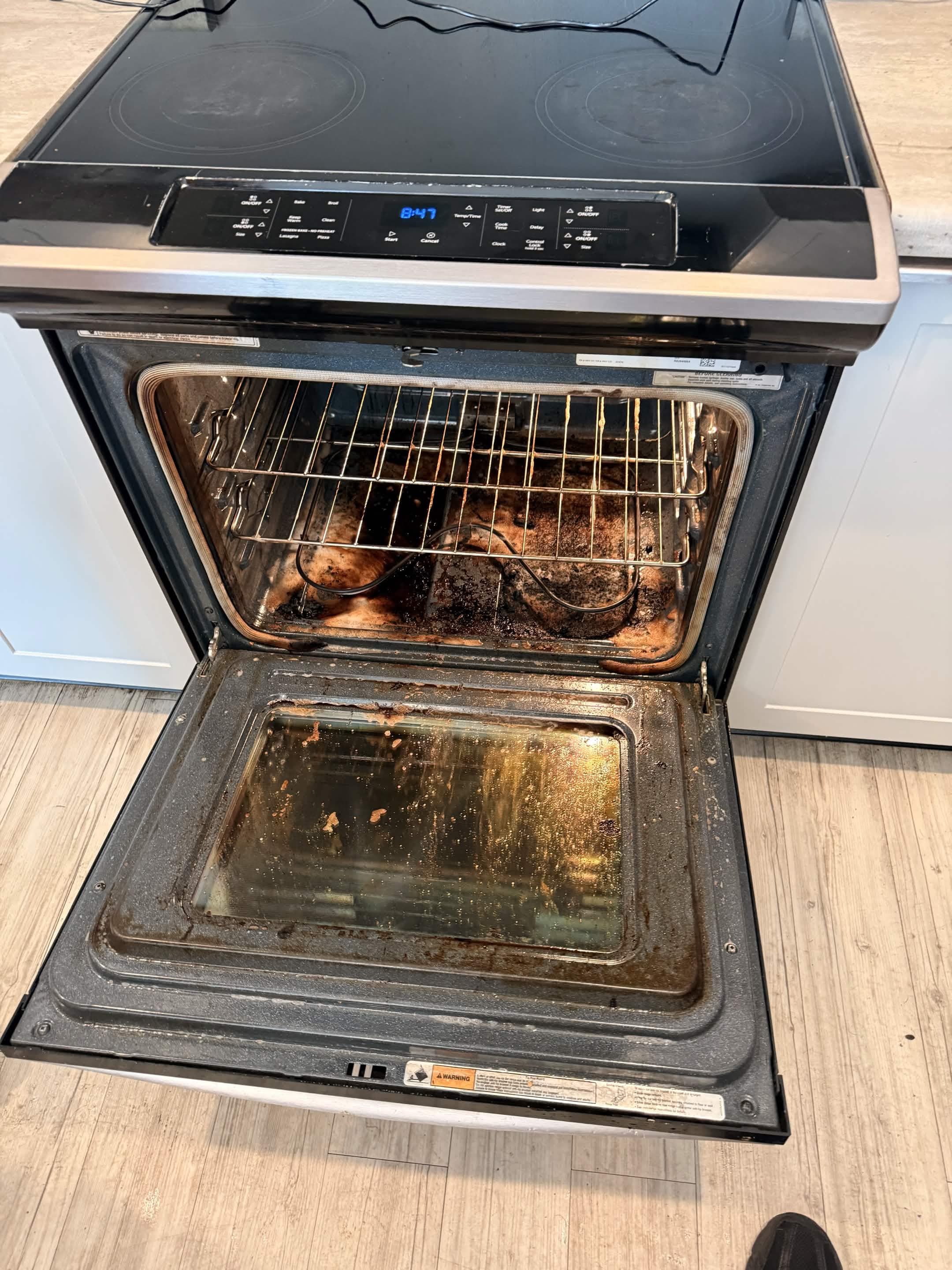 Deep Oven Cleaning before cleaning
